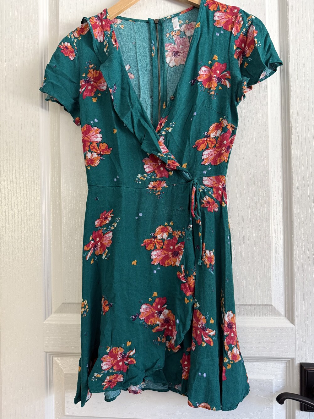 Floral Wrap Mini Dress